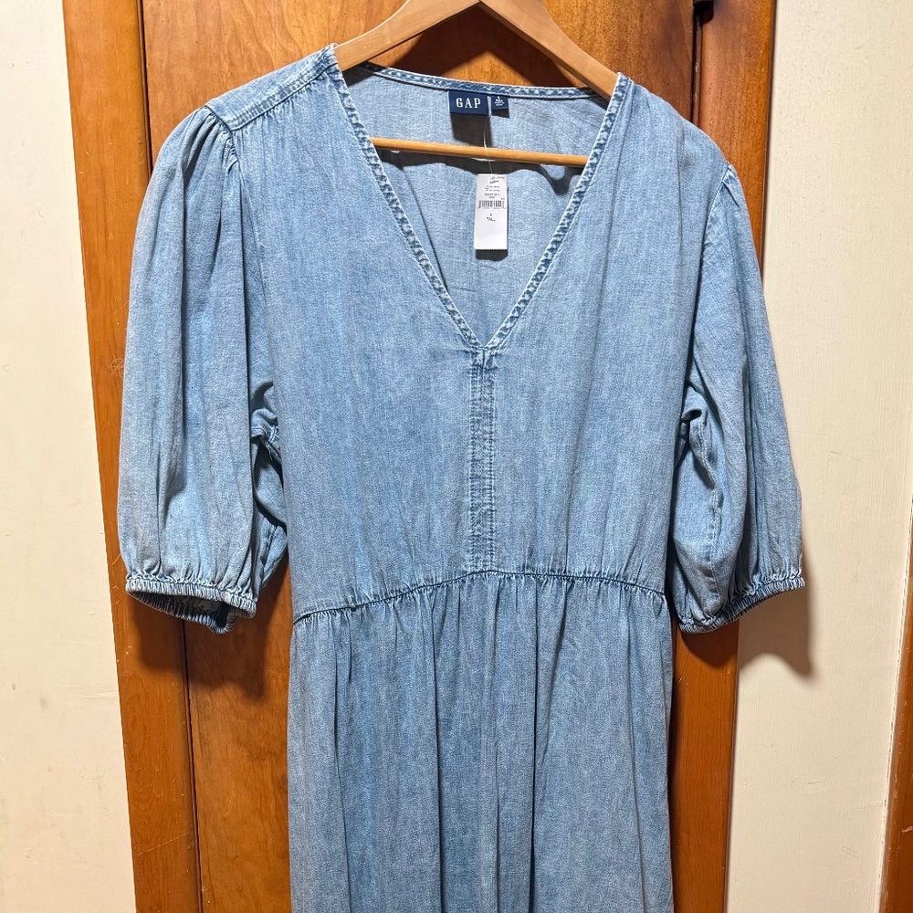 GAP denim dress NWT Large Tall